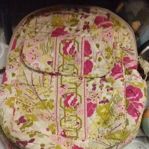 Vera Bradley Pink and Green Floral Backpack